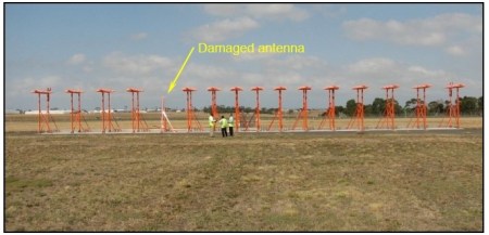 damaged antenna