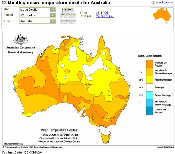 2-06-2010 12monthlymeantemperaturedecileforaustralia