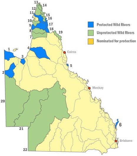 wild rivers map