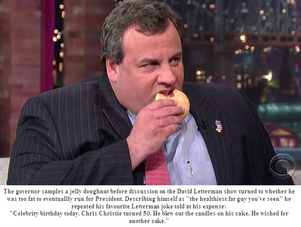 Chris Christie on the Letterman show - you need to be on a VPN and pretending to be in the US to view