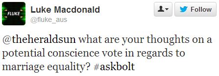 #AskBolt Marriage Equality