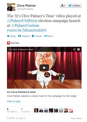 Clive Palmer tweet