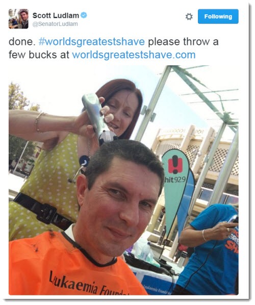 Scott ludlam shaved head