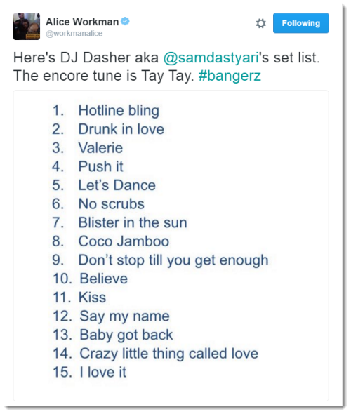 dastyari setlist