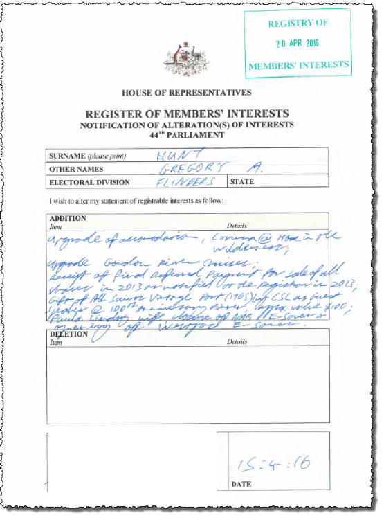 greg hunt handwriting