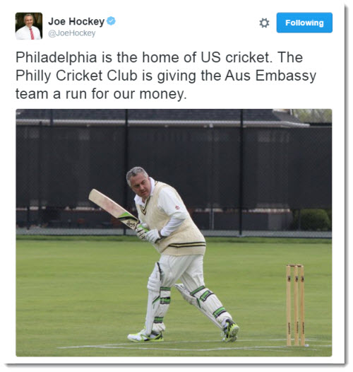 joe hockey cricket