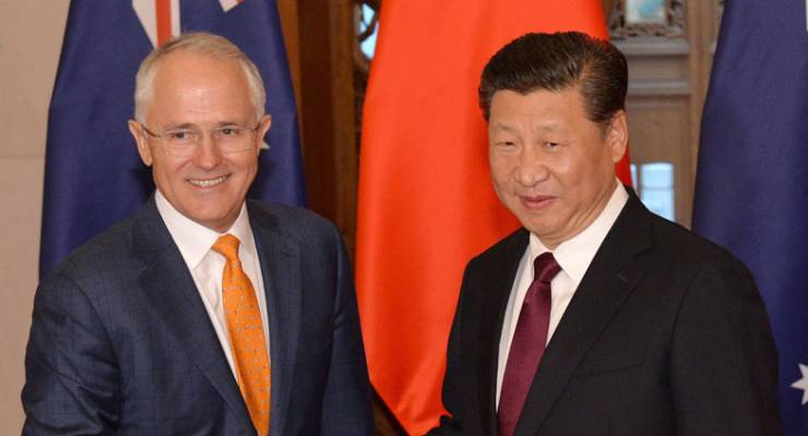 Malcolm Turnbull and Xi Jinping