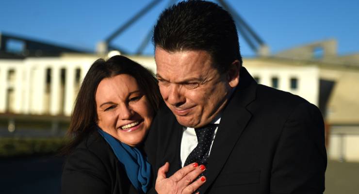 Jacqui Lambie and Nick Xenophon