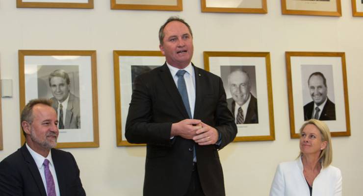 Nigel Scullion, Barnaby Joyce and Fiona Nash