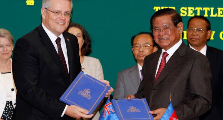 Scott Morrison Cambodian Interior Minister Sar Kheng
