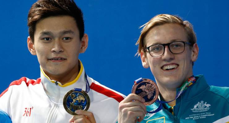 Sun Yang and Mack Horton