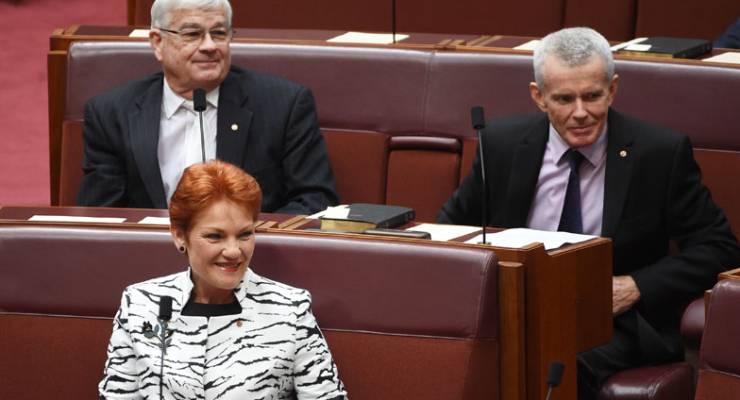 Pauline Hanson, Brian Burston, Malcolm Roberts