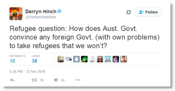 hinch-refugee-question