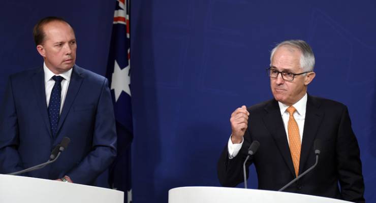 Peter Dutton and Malcolm Turnbull