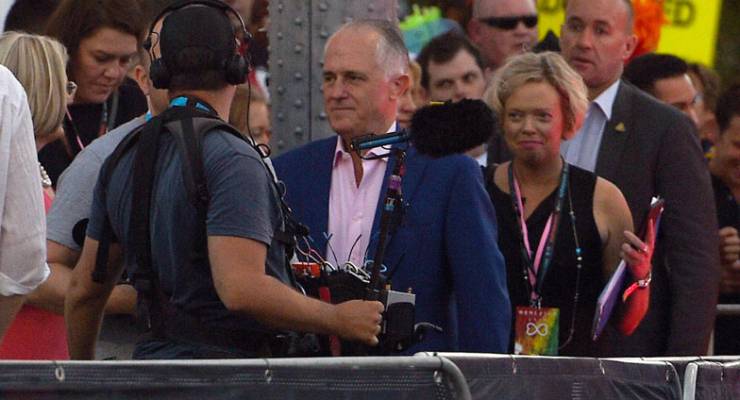 Malcolm Turnbull at Mardi Gras 2016