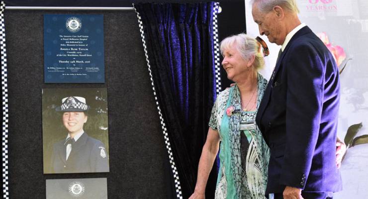 Marilyn and Michael Taylor, parents of Constable Angela Taylor who was killed in Russell Street bombing