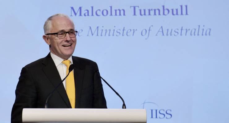Malcolm Turnbull in Singapore