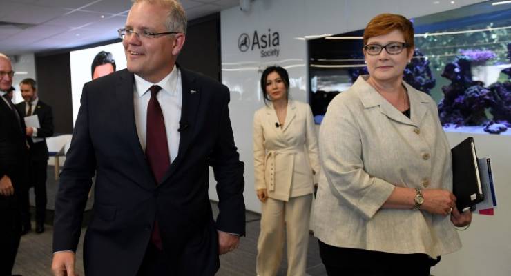 Scott Morrison Marise Payne Pacific infrastructure