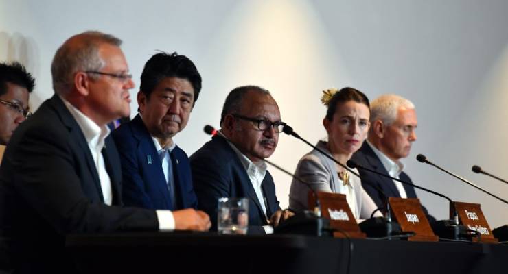 APEC 2018 Scott Morrison Shinzo Abe Jacinta Ardern Mike Pence
