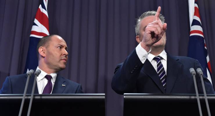 MYEFO Josh Frydenberg Mathias Cormann