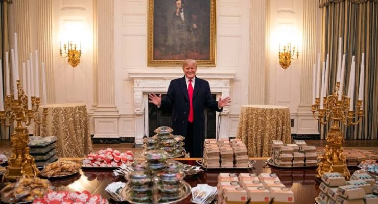 Donald Trump Fast Food hamburgers