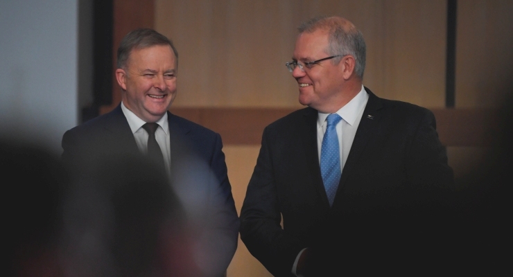 Anthony Albanese and Scott Morrison