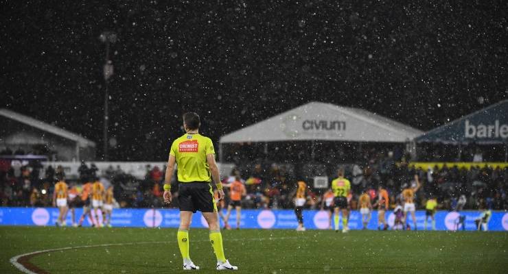 RMIT ABC fact check AFL snow Hawks Giants