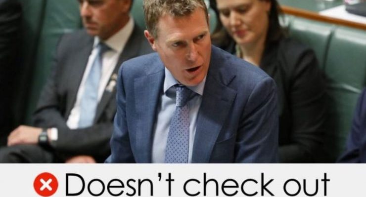 fact check Christian Porter CFMMEU