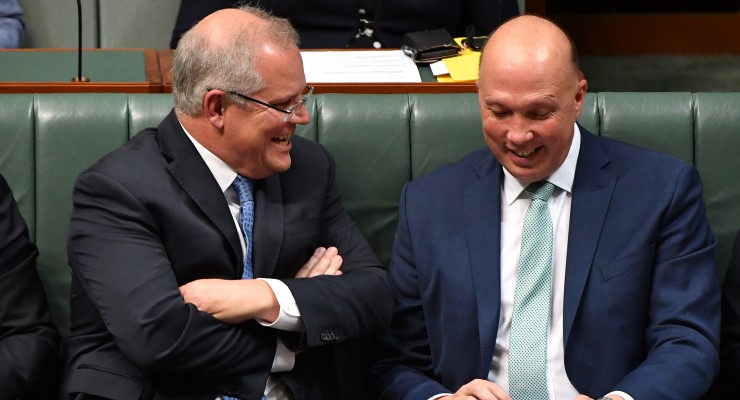 Scott Morrison Angus Taylor Coaltion fake news