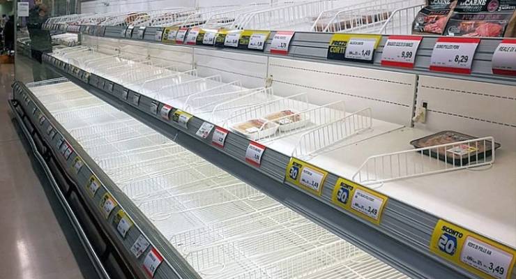 supermarket panic buying italy coronavirus