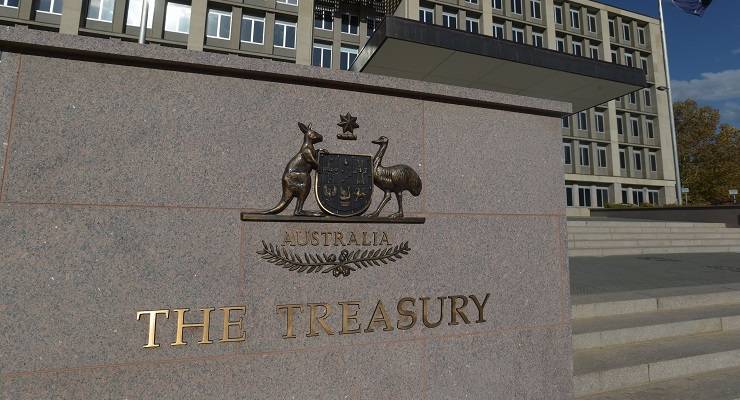 The Treasury building in Canberra