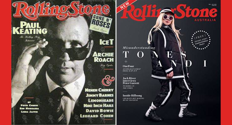 Rolling Stone covers of Paul Keating and Tones and I