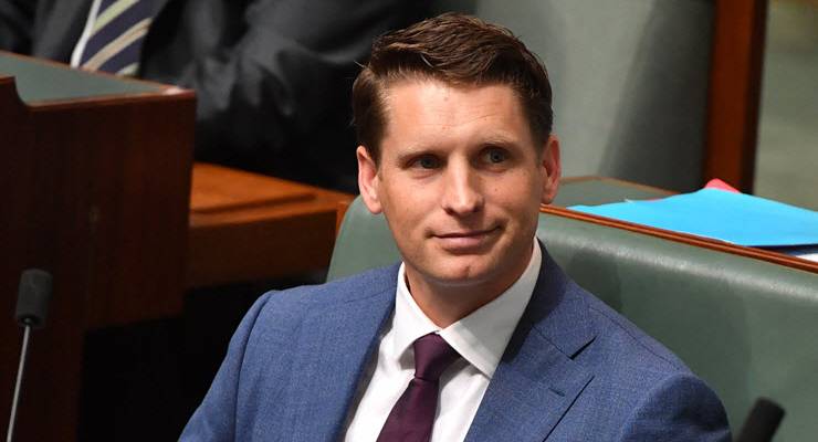 Andrew Hastie sitting in parliament