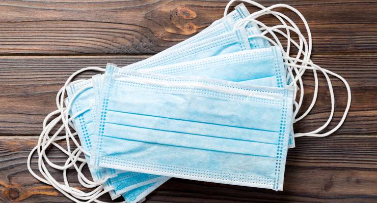 pile of surgical face masks