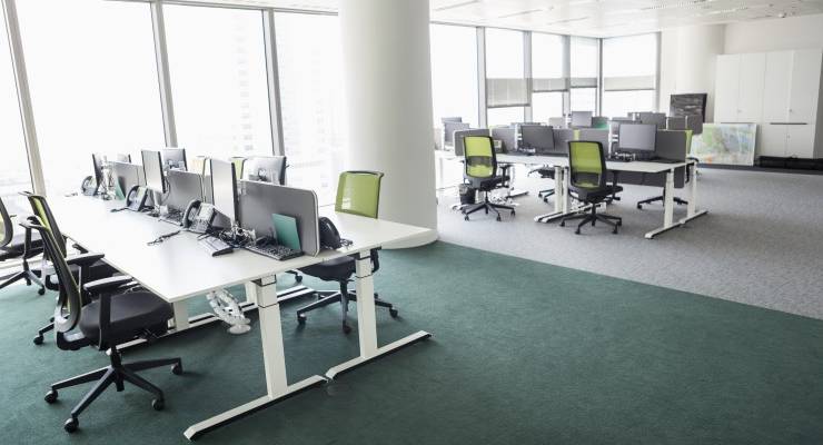 empty office lockdown