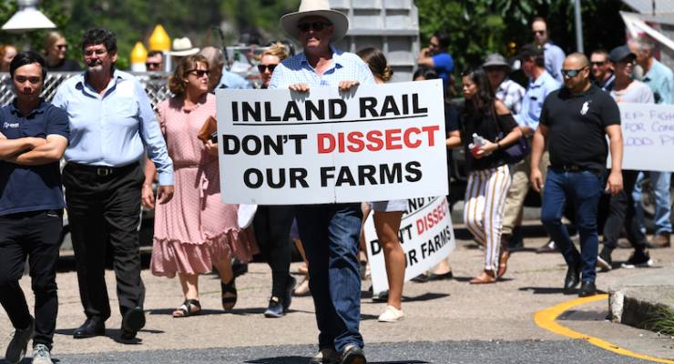 QLD INLAND RAIL PROTEST infrastructure