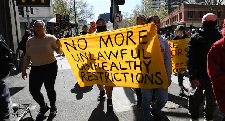 ANTI LOCKDOWN PROTEST MELBOURNE