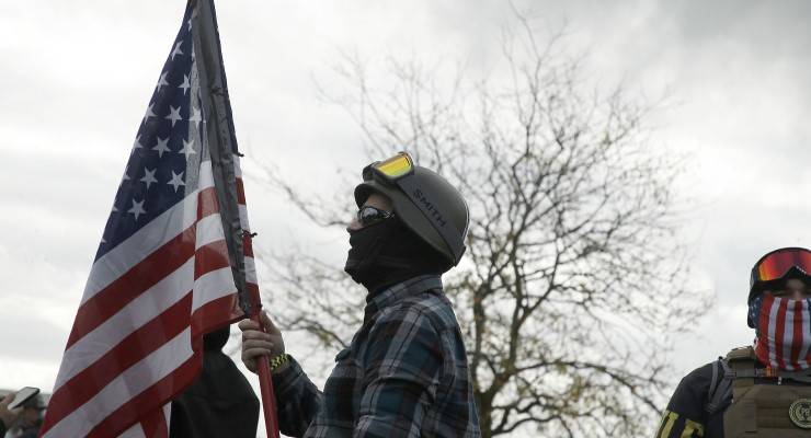 trump rally proud boys far right