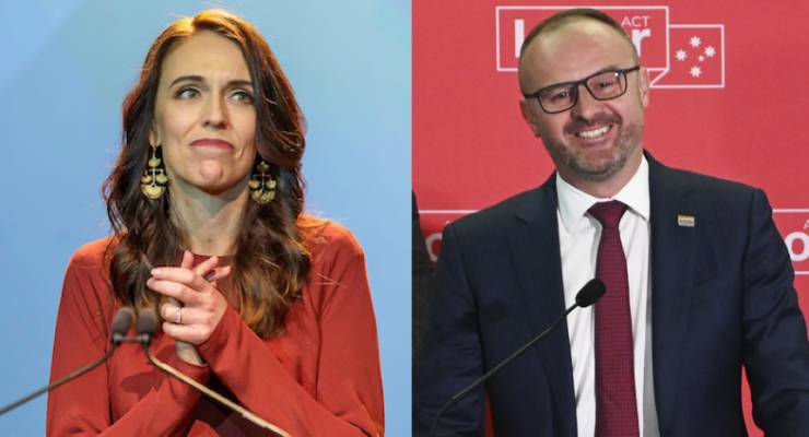 Jacinda Ardern Andrew Barr NZ Election ACT ELECTION 2020