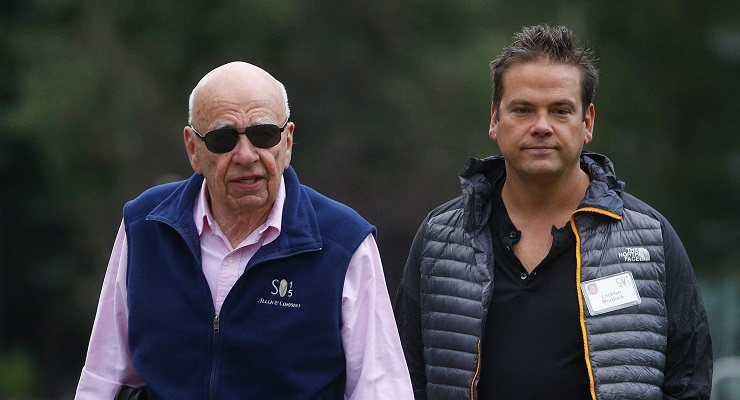 Rupert and Lachlan Murdoch (Image: EPA/Andrew Gombert)