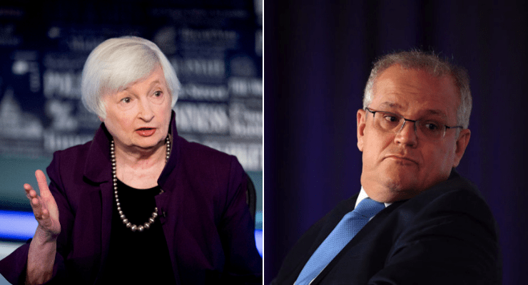Janet Yellen and Scott Morrison