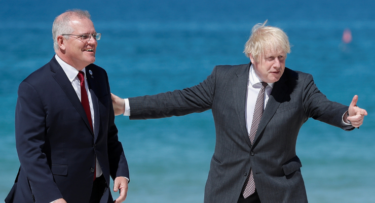 Boris Johnson Scott Morrison G7