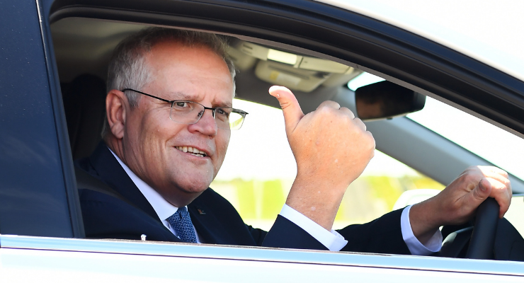 Scott Morrison car vehicle hydrogen