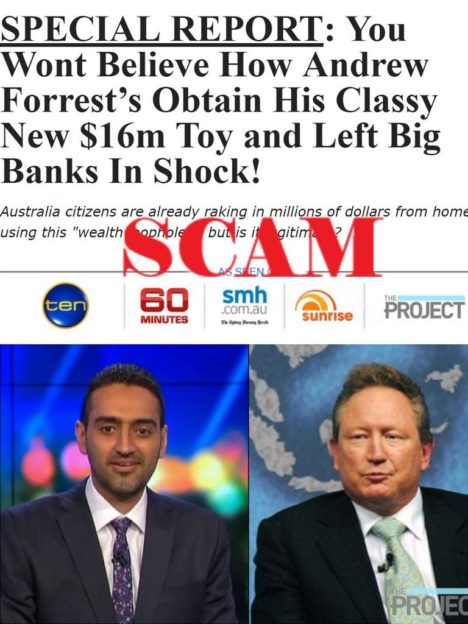 Andrew Forrest Facebook scam ad