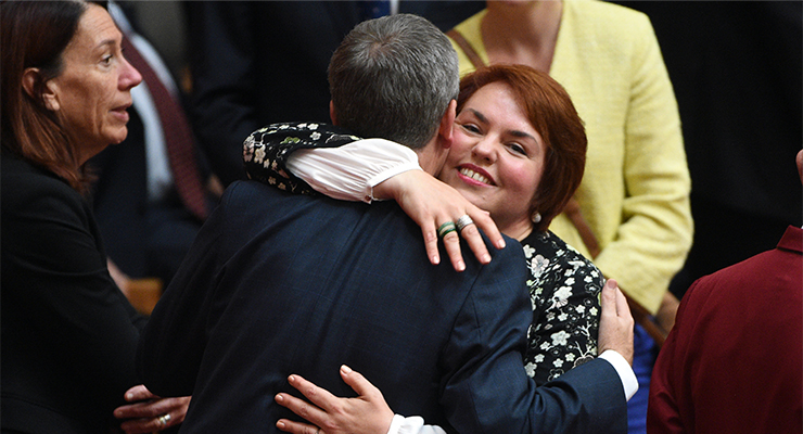 Bill Shorten and Kimberley Kitching (Image: AAP/Mick Tsikas)
