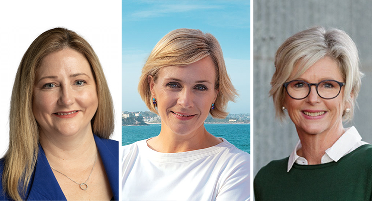 Rebekha Sharkie, Zali Steggall and Helen Haines (Images: Supplied)