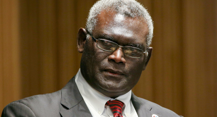 Manasseh Sogavare, Prime Minister of Solomon Islands (Image: AAP/Rick Rycroft)