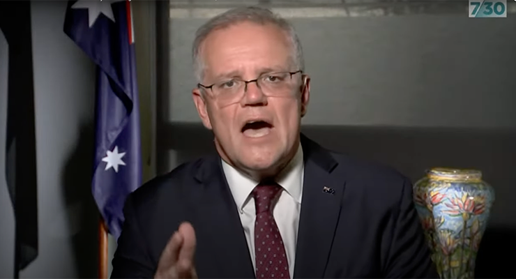Scott Morrison on ABC's 7.30 (Image: ABC/7.30/YouTube)