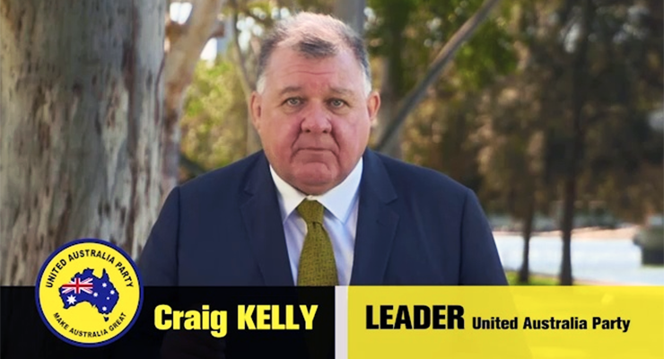 Craig Kelly from the United Australia Party (Image: United Australia Party)