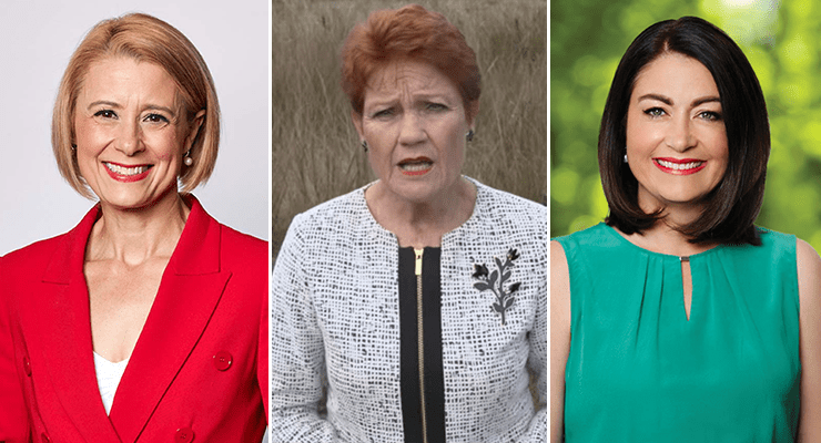 Kristina Keneally, Pauline Hanson, and Terri Butler (Images: Supplied/AAP)